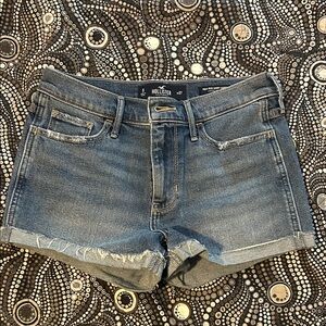 Hollister Girls 5/27W Blue Jean High-Rise Short Shorts